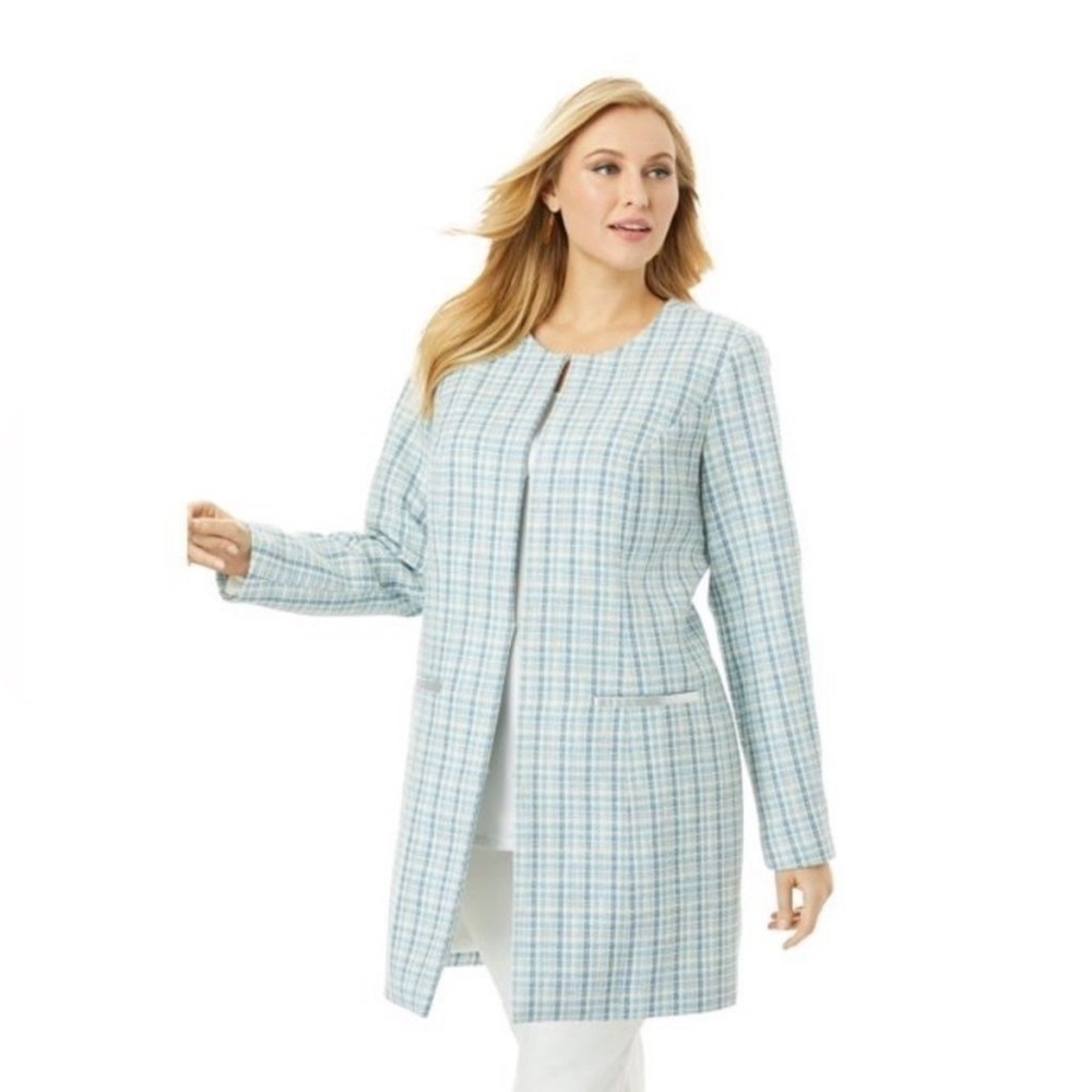 NWOT Jessica London Lightweight Tweed Jacket 12W (XL)